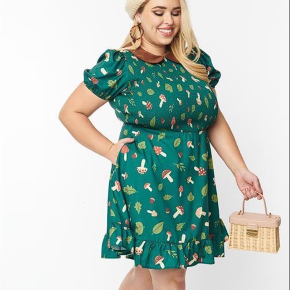 Unique Vintage Dresses & Skirts - NWT Smak Parlour Plus Size Mushroom Dress